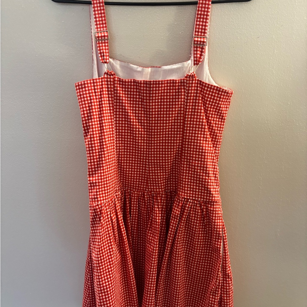 Abercrombie & Fitch Red and White Gingham Sundress - Picture 5 of 11